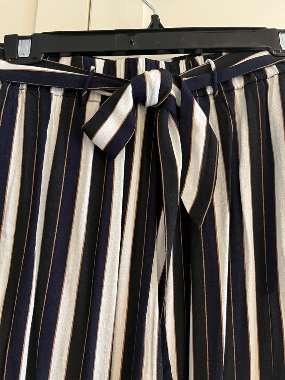 Wilfred Navy, Black  and White Striped Wide-Leg Pants - Picture 4 of 5